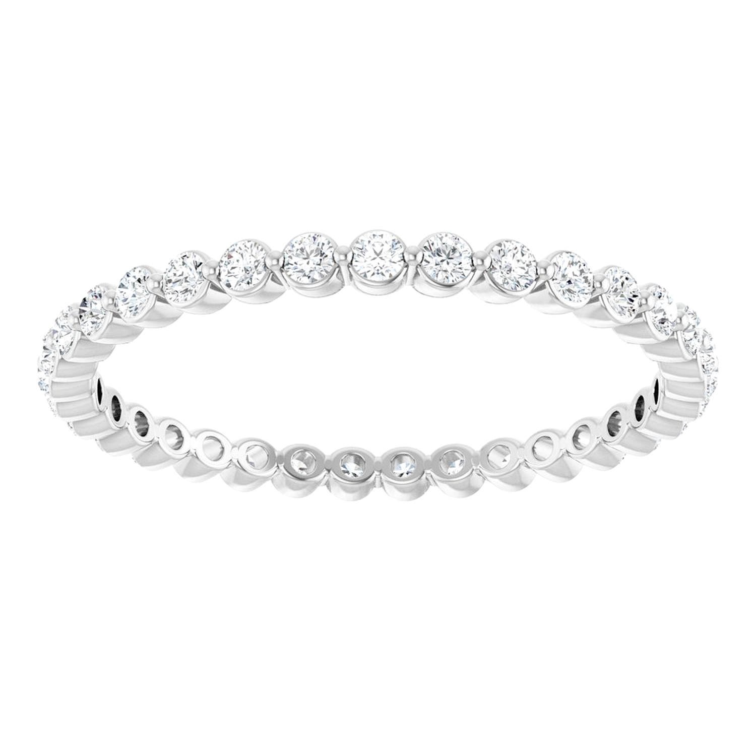 1 2 CT Full Lab Grown Diamond Eternity Ring 14K White Gold