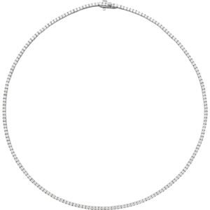 18kt White Gold Diamond Tennis Necklace