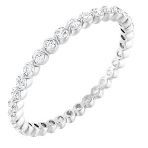 Full Lab Grown Diamond Eternity Ring 14K White Gold 1 2 CT