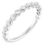 Half Diamond Eternity Ring 14k white gold