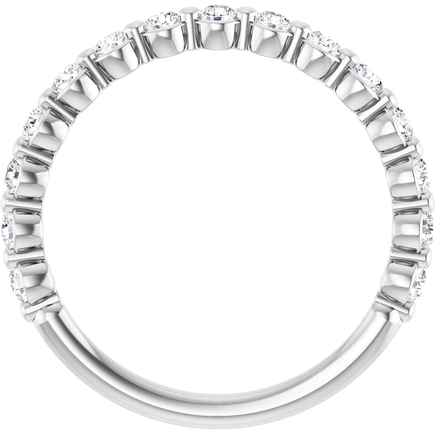 Half Diamond Eternity Ring Side